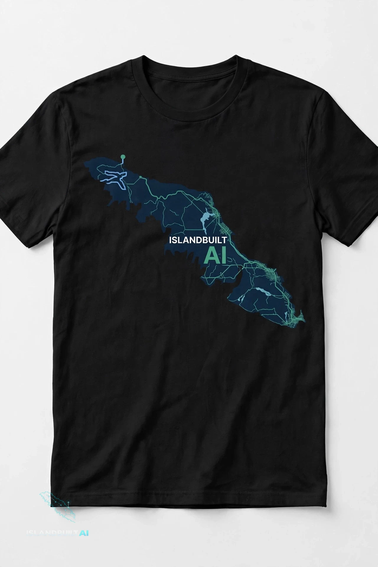 IslandBuilt AI logo t-shirt mockup